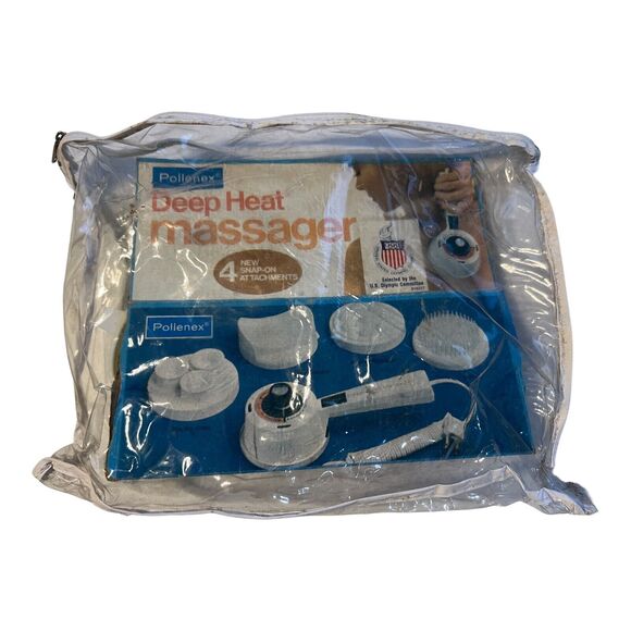 Vintage Pollenex Deep Heat Massager with 4- attachments Tested and Working - Picture 1 of 2